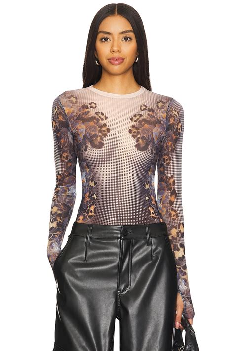 AFRM Kaylee Top In Nude Leopard REVOLVE