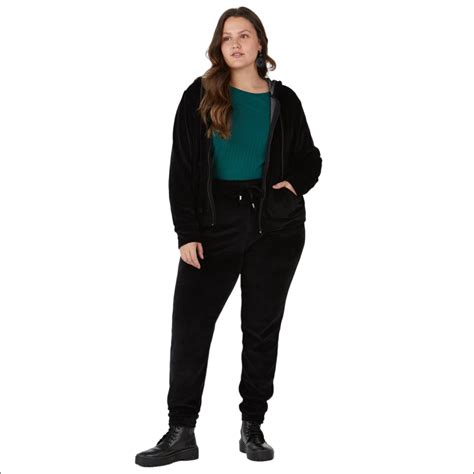 Calça Malwee Jogging em Plush Navalhado Plus Size Empório da Moda