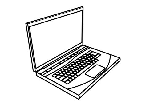 laptop black and white - Clip Art Library