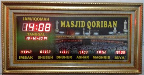 Cara Pesan Jam Digital Masjid - Jadwal Waktu Sholat Abadi