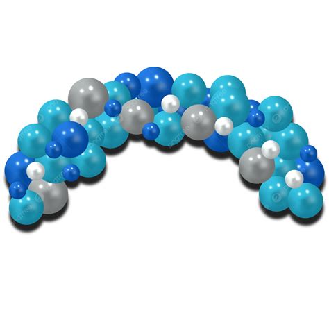 Blue And Gray Balloon Arch, Oval Balloon Arch, Blue And Gray Balloons ...