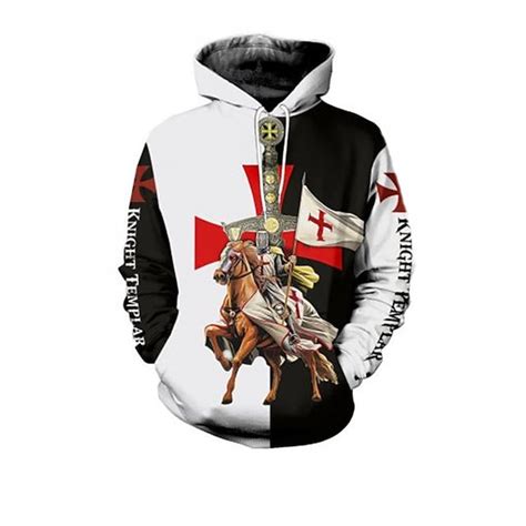 The Last Templar Crusader Knights Templar Crusader Hoodie Cartoon Manga