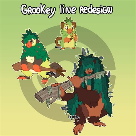 Artstation Redesign Grookey Line