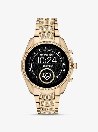 Michael Kors Gen 5 Bradshaw Pavé Gold Tone Smartwatch Modesens