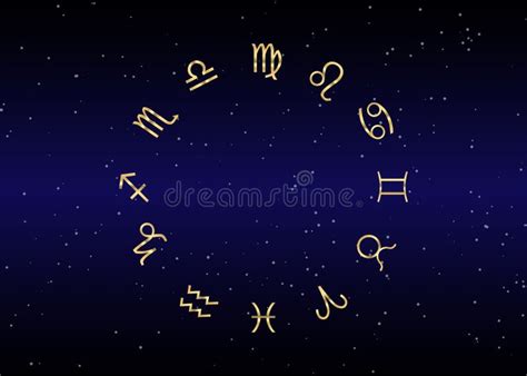 Astrologia E Oroscopo Segni Dell Oro Di Zodiaco Sopra Il Fondo Scuro