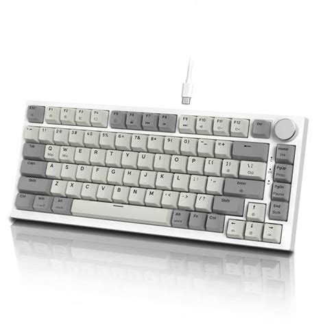 Teclado Mecânico Gamer SHARK K85 75 Switch Magnético Hot Swap RGB e PBT Cinza