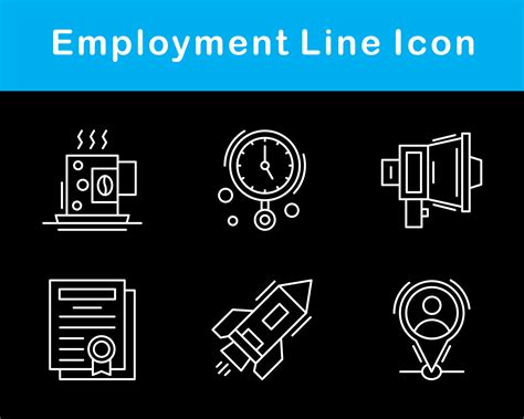 Employment Vector Icon Set 20651287 Vector Art at Vecteezy