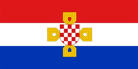 Flag Of 1st Croatian Guarding Muster Of The Army Of The Federation Of