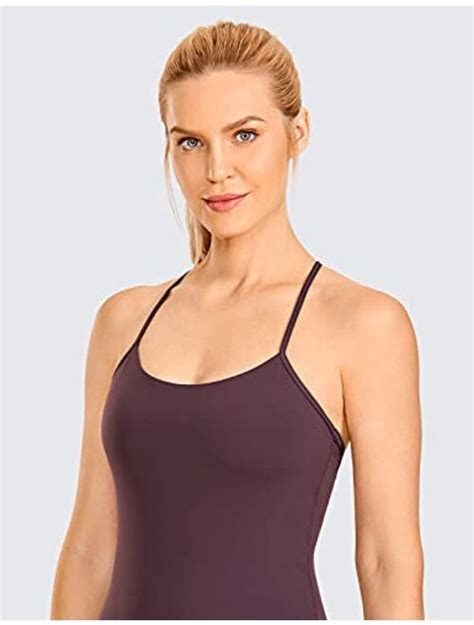 Buy Crz Yoga Women S Spaghetti Strap Workout Tank Tops With Built In