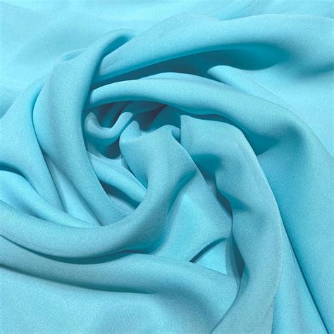 Lagoon Blue Crepe Silk Georgette Fabric Tissus En Ligne