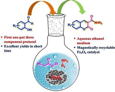 磁性可回收的Fe3O4纳米粒子在乙醇水溶液中一锅法合成香豆素 3 羧酰胺衍生物 ChemistrySelect X MOL