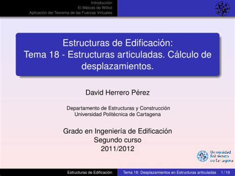 PDF Estructuras de Edificación Tema 18 Estructuras ocw bib upct