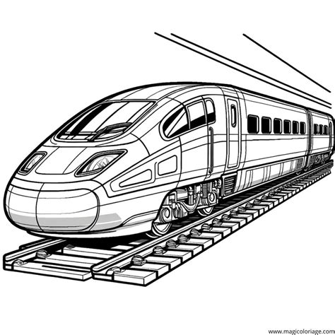 Speed Train Coloring Page