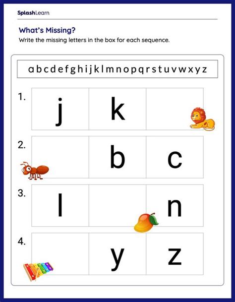 Write The Missing Letters Ela Worksheets Splashlearn Worksheets Library