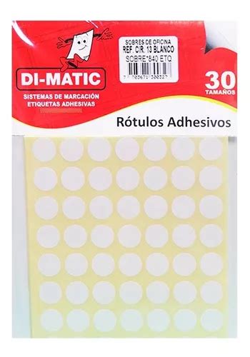 R Tulos Adhesivos C Rculos Blanco Ref Dimatic