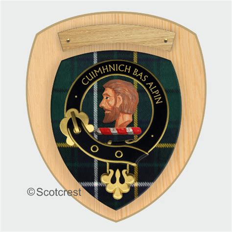 Macalpine Clan Crest Wall Plaque Scotcrest Handmade Scottish Clan Ts