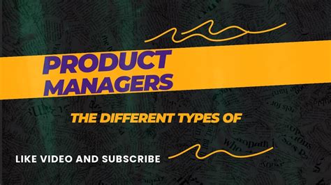 What Are The Different Types Of Product Managers YouTube