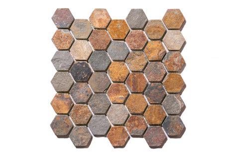 Coppers Mine Hexagon Mosaic In Denver Petraslate Tile And Stone