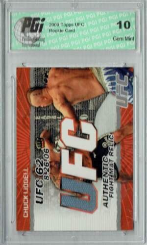 Chuck Liddell Topps Ufc Fm Cl Fight Mat Relic Rookie Card Pgi