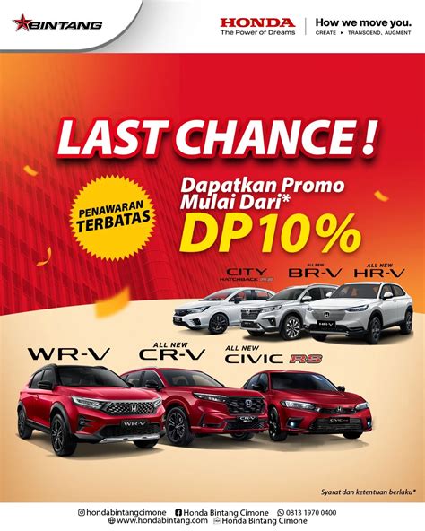 Last Chance Big Deal Promo Dp 10 Honda Bintang Cimone