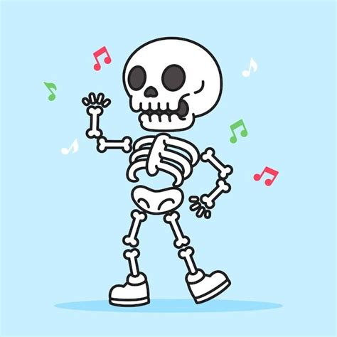 Free Vector Hand Drawn Skeleton Cartoon Illustration Cosas Lindas