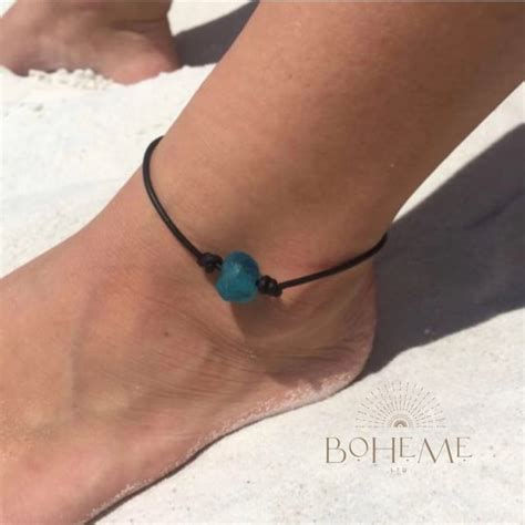 Sea Glass Anklet Etsy