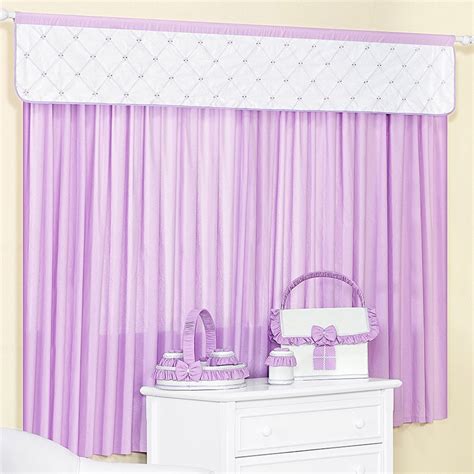 Cortina Classic Lil S Branco Para Quarto De Beb Menina M