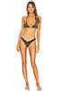 Nookie Copacabana Slide Triangle Bikini Top In Black Gold Revolve