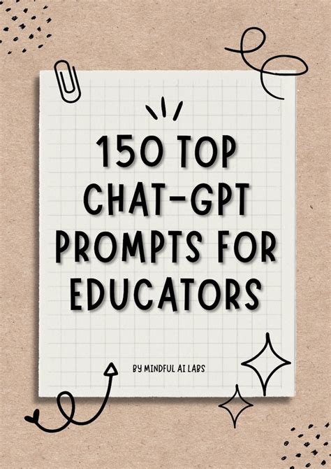 150 Chat Gpt Prompts For Educators Etsy