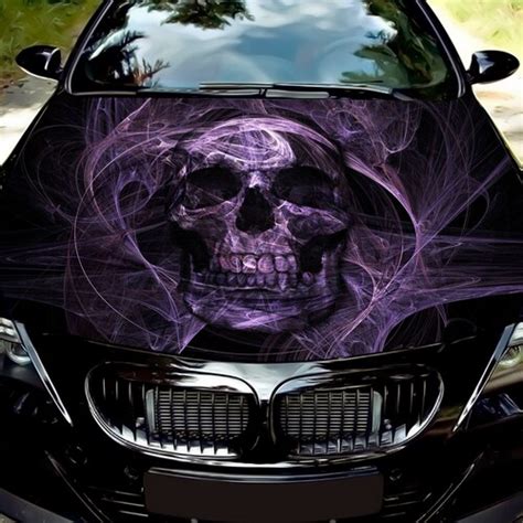 Skull Car Hood Wrap Full Color Vinyl Decal Skeleton Sticker Etsy