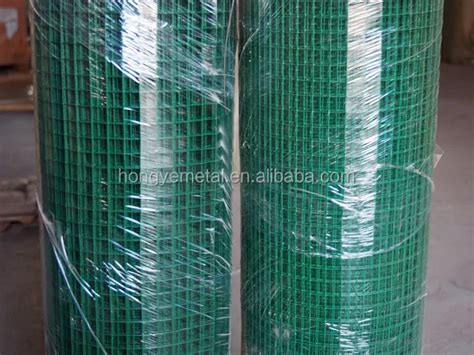 Green Vinyl Coated Welded Wire Mesh Fence Panel In 6 Gauge Welded Wire ...