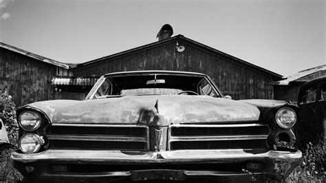 wallpaper car, front view, retro, old, black and white HD : Widescreen : High Definition ...