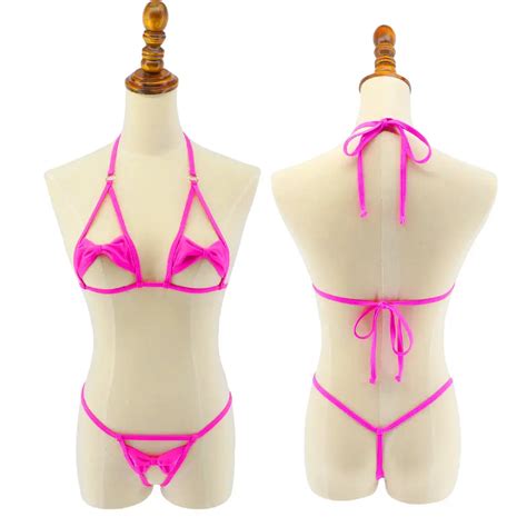 Exotic Crotchless Bowknot Micro Bikini Women S Sunbath G String