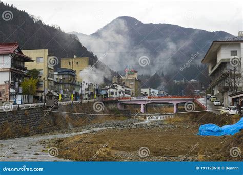 Historic Ryokan and Hot Spring Resorts in Shibu Onsen Stock Photo ...