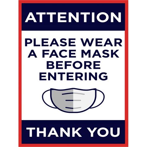 Please Wear Mask Before Entering Sign