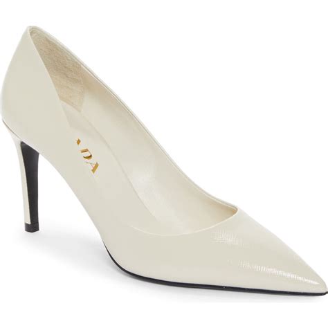 Prada Saffiano Leather Pump Avorio Editorialist