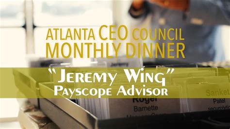 Atlanta Ceo Council Jeremy Wing Youtube