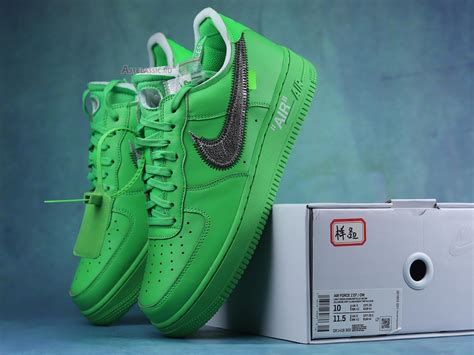 Off White X Nike Air Force Low Brooklyn Dx Light Green Spark