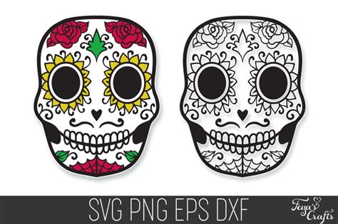 Sugar Skull Svg Cut File By Anastasia Feya Fonts Svg Cut Files