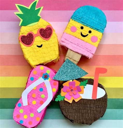 1 Mini Beach Themed Pinatas Beach Summer Themed Pinatas Mini Hawaiian