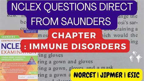 Nclex Questions From Saunders Immune Disorders NORCET JIPMER