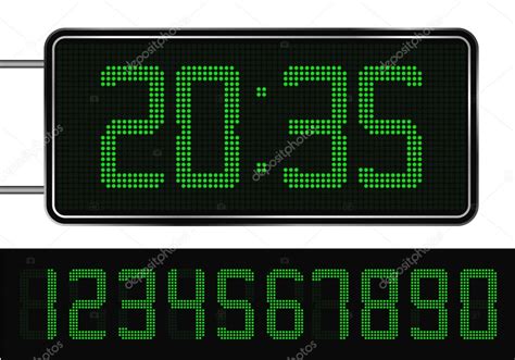 Digital Clock Stock Vector Human