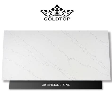 Artificial Polished Quarz Honed X Mm Calacatta White Black Grey