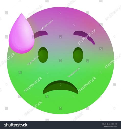 Emoji Anxious Face Sweat Stock Vector Royalty Free 2263043615 Shutterstock