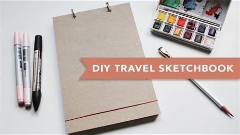 DIY Travel Sketchbook Super Easy YouTube