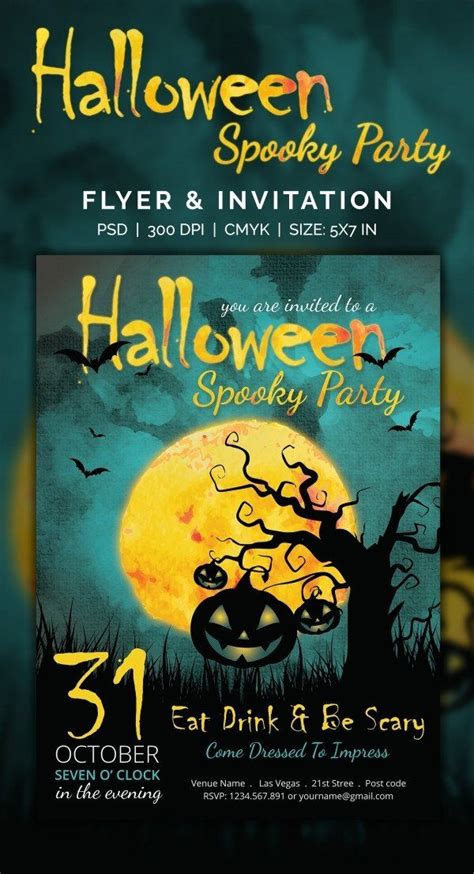 Halloween Party Invitation Templates 35 Halloween Invitation Free Psd … in 2020 | Party invite ...