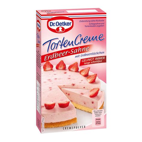 Dr Oetker Erdbeer Sahne Tortencreme G Packung