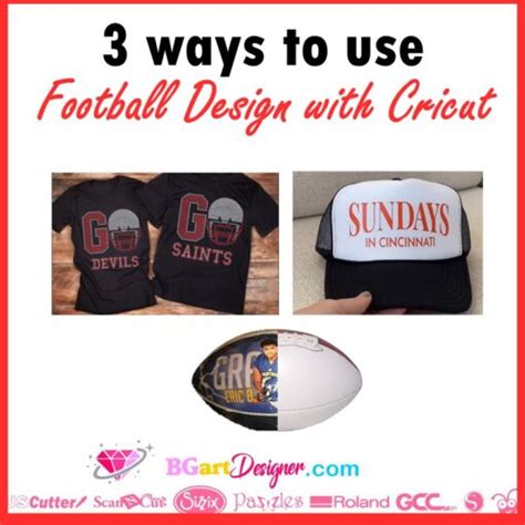 3 ways to use Football designs with Cricut