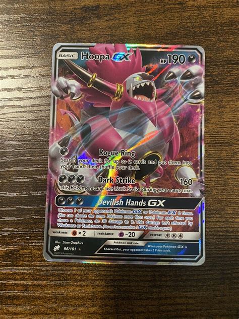 Pokémon TCG Hoopa GX Sun Moon Team Up 96 181 Holo Ultra Rare eBay