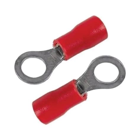 KIT 100 CONECTOR TERMINAL ARGOLA PRE ISOLADO 0 5 1MM VERMELHO INTELLI